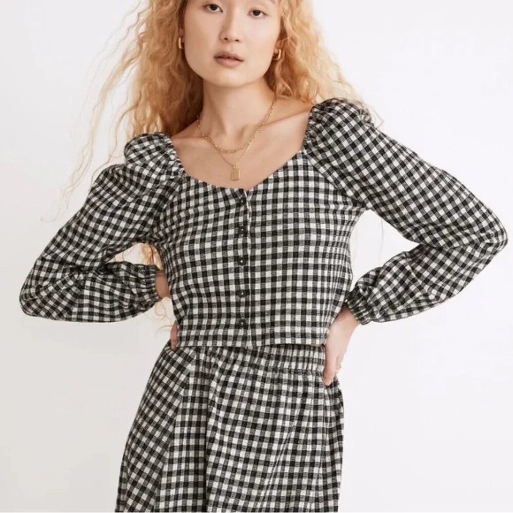 Madewell Men's Gingham Crop-top